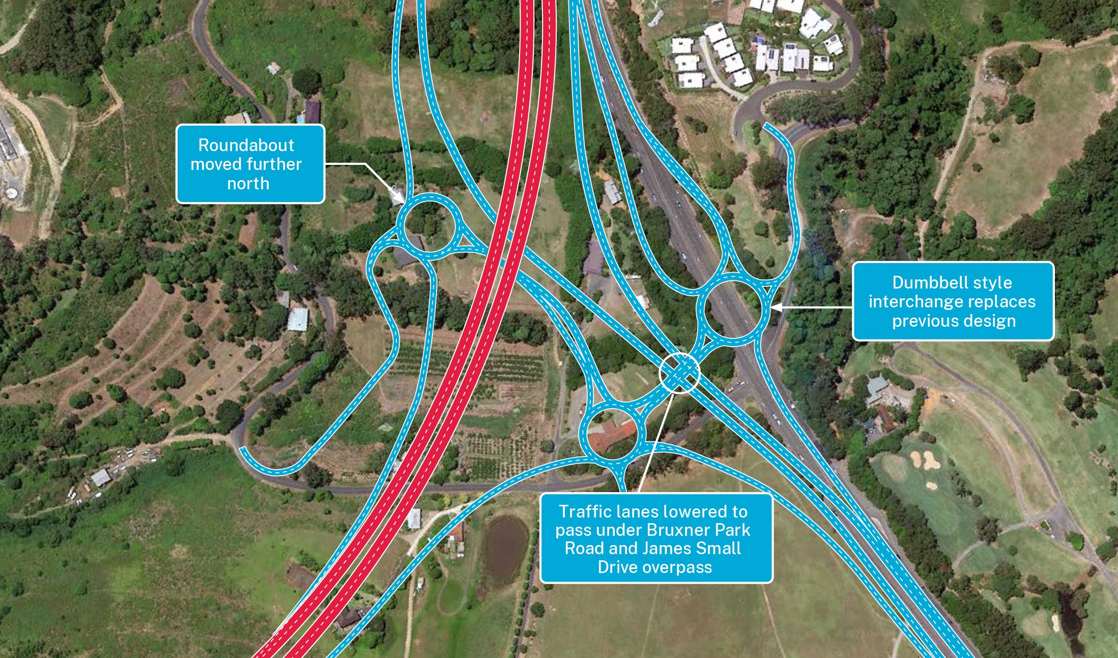 Korora Hill Interchange DD map